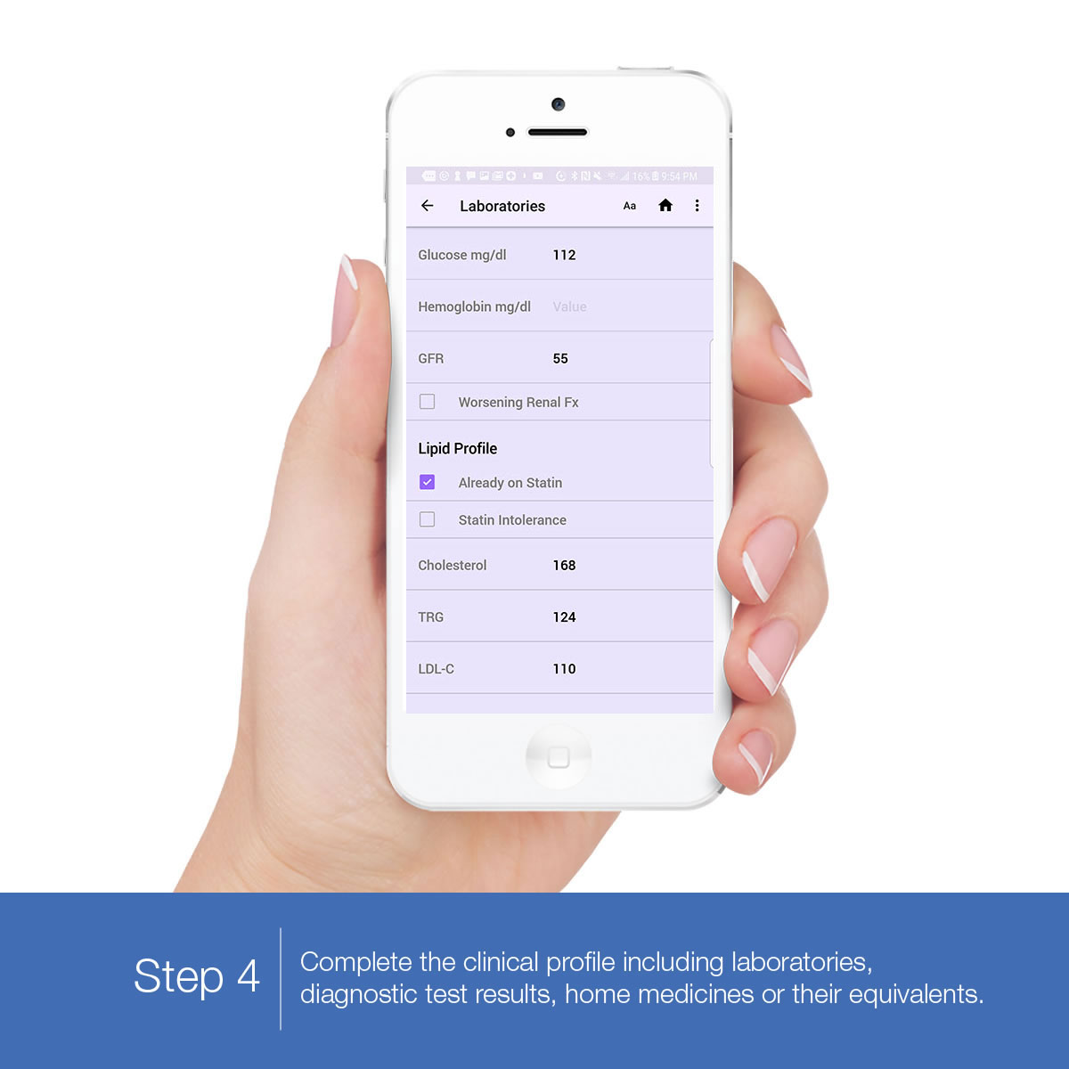 smartphone showing heart failure issues